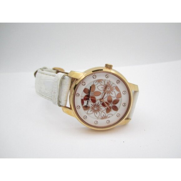 Women Tommy Bahama Quartz Floral Analog 37mm Round Watch (H233) "New Battery" - Picture 7 of 9